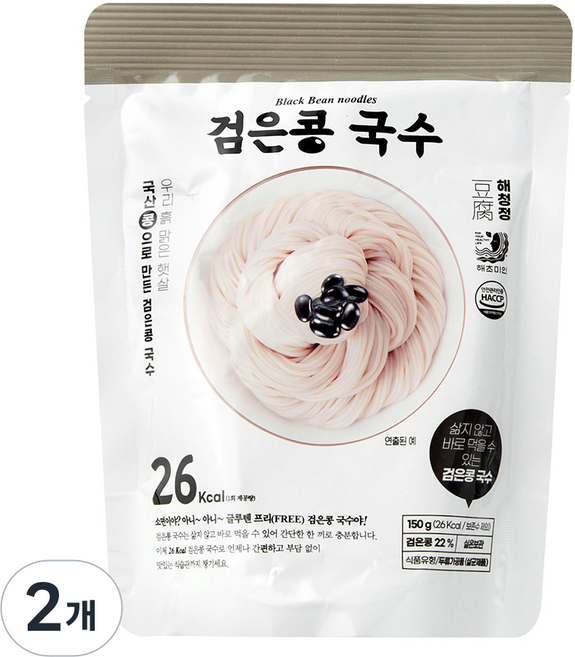 해초미인 검은콩 국수, 2개, 150g