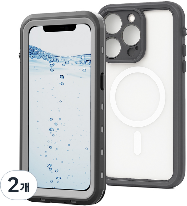 아이엠듀 방수 휴대폰 케이스, 아이폰 14 Pro, 2개