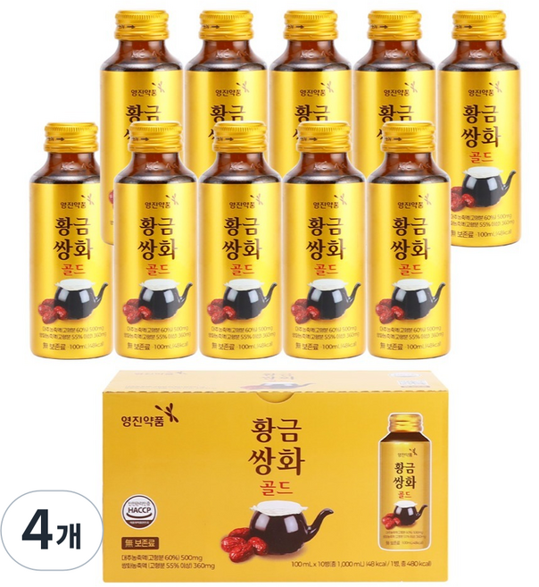 영진약품 진한 황금쌍화 골드 음료, 40개, 100ml