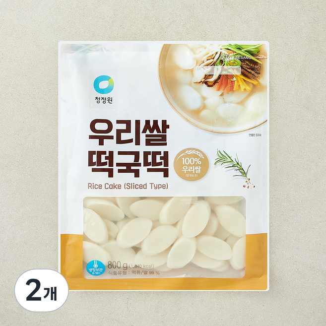 청정원 우리쌀떡국떡, 800g, 2개