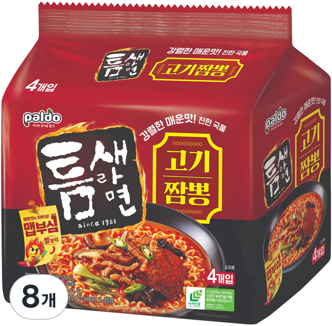 틈새라면 고기짬뽕 120g, 8개