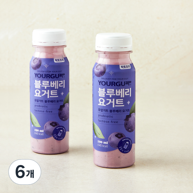 유얼거트 블루베리 요거트, 190ml, 1개입, 6개