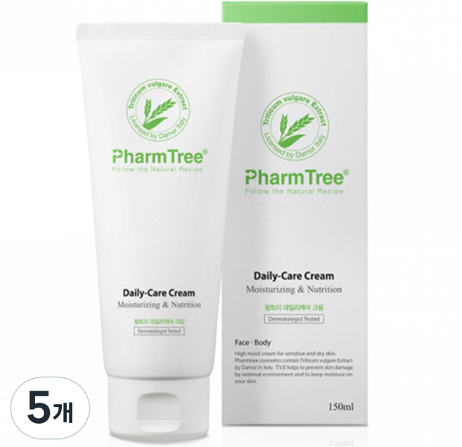 팜트리 데일리케어 크림, 5개, 150ml