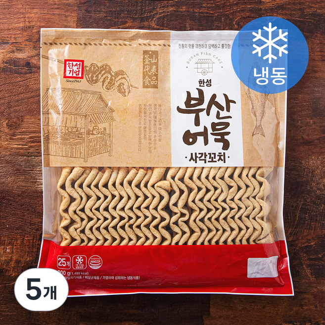 한성기업 부산어묵 사각꼬치 (냉동), 800g, 5개