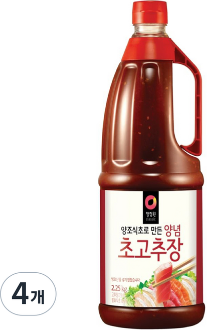 청정원 양념 초고추장, 2.25kg, 4개