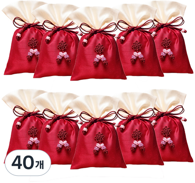 包裝網 傳統福袋 基本款 中, 40個, 07 紫紅色