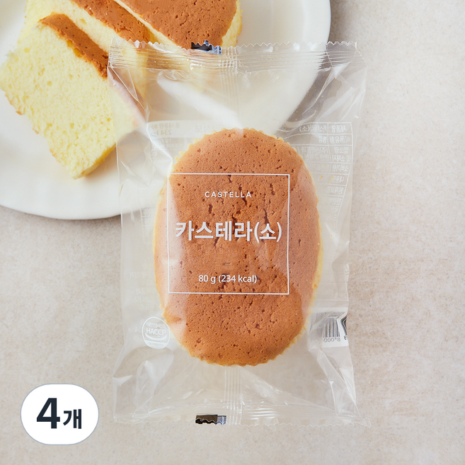 신라명과 카스테라 소, 80g, 4개