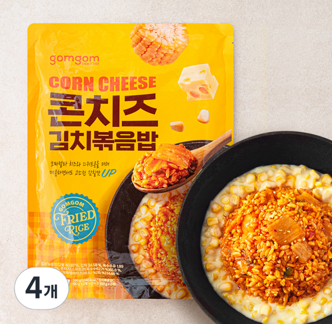 곰곰 콘치즈 볶음밥 (냉동) (2인분), 580g, 4개