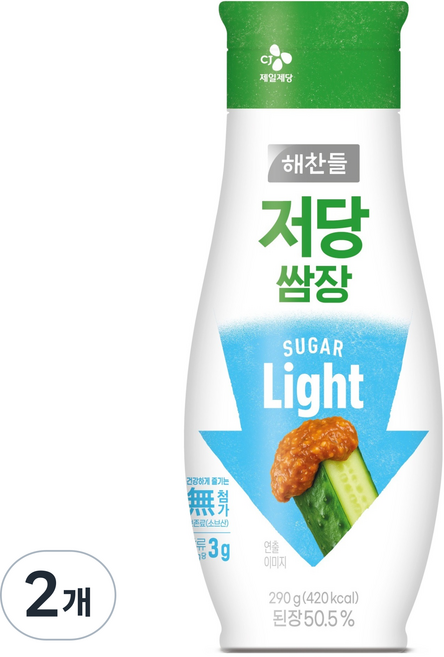 해찬들 저당 쌈장, 290g, 2개