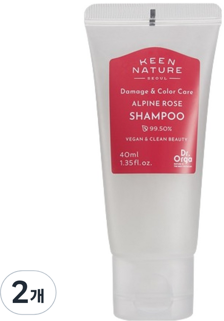 닥터올가 데미지 앤 컬러 케어 알파인로즈 극손상 약산성 앰플샴푸, 40ml, 2개