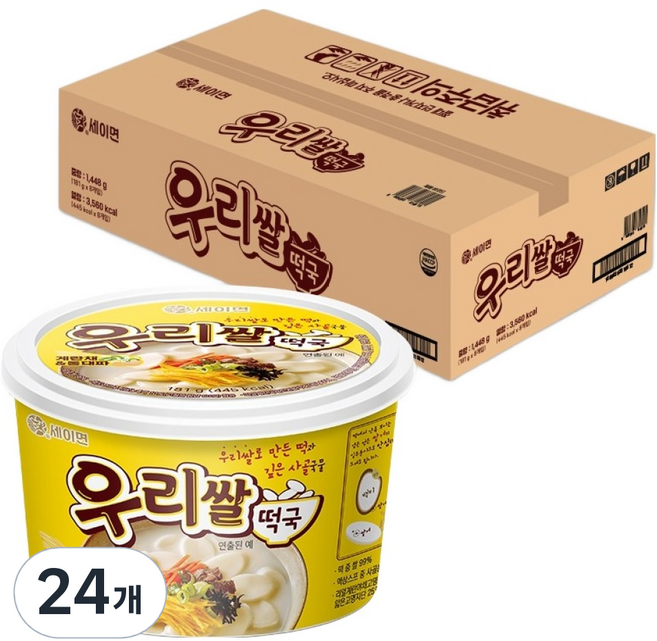 세이면 우리쌀 떡국, 24개, 181g