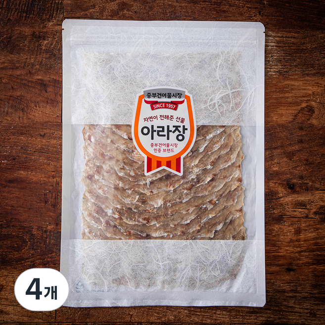 아라장 길쭉이쥐포 쥐치장줄포, 140g, 4개