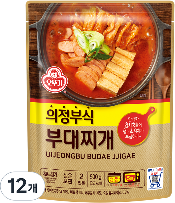 오뚜기 의정부식 부대찌개, 500g, 12개