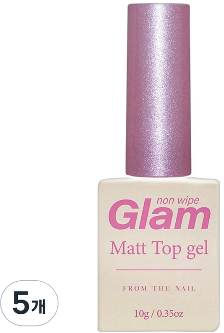 프롬더네일 글램 매트 탑 젤, 5개, 10g, 투명