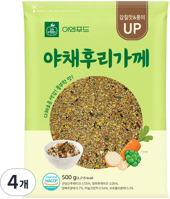 이엔푸드 야채 후리가께, 500g, 4개