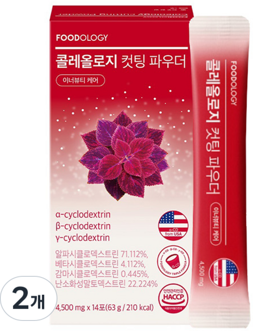 푸드올로지 콜레올로지 컷팅 파우더, 14회분, 2개