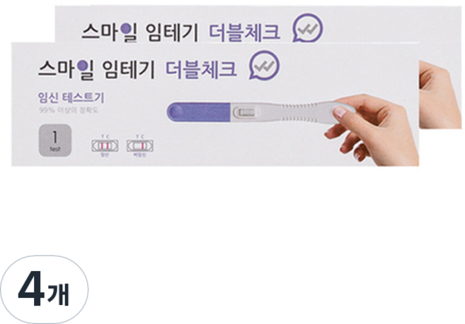 스마일랩 더블체크 임신테스트기, 1개입, 4개