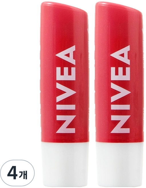 NIVEA 妮維雅 唇部護理, 4.8g, 4個, 櫻桃