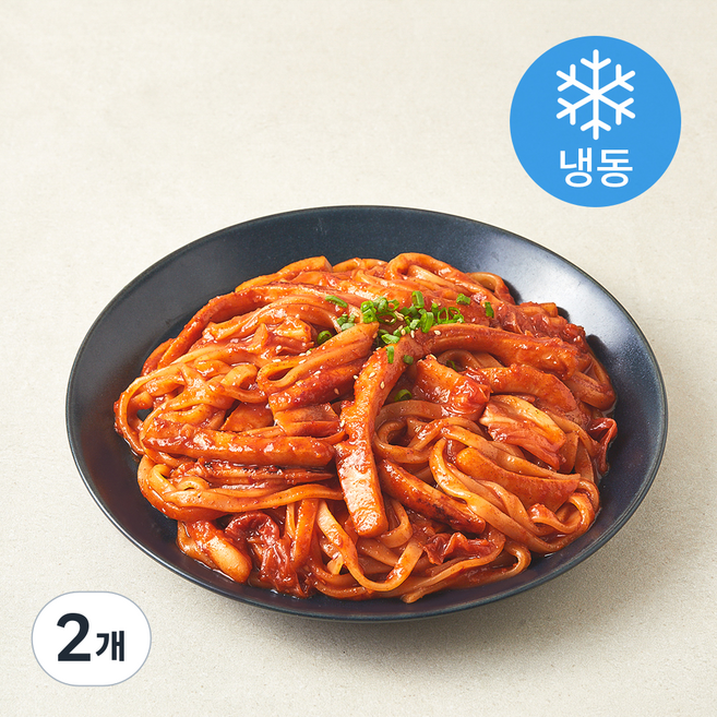 셰프초이스 매콤한 감칠맛 오징어 비빔칼국수 (냉동), 2개, 630g