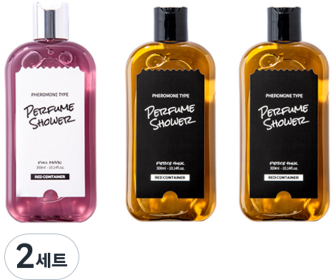 레드컨테이너 페로몬 타입 퍼퓸 샤워젤 피어스헝크 300ml + 풀문 300ml, 2세트