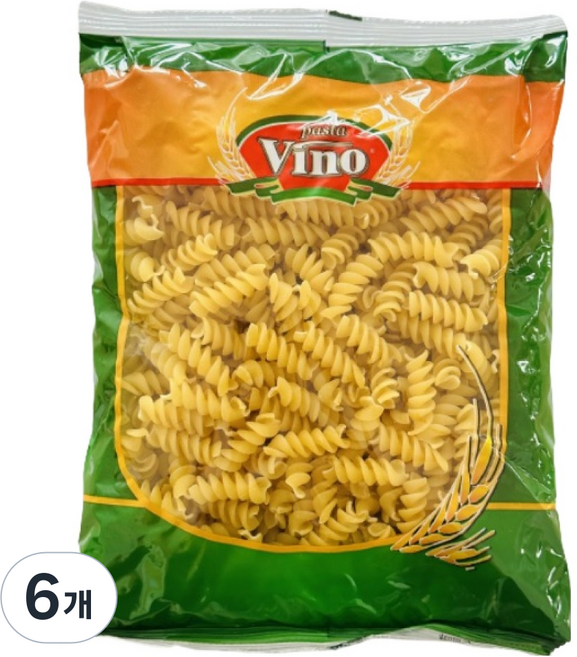 식자재왕 파스타 비노 푸실리, 6개, 500g