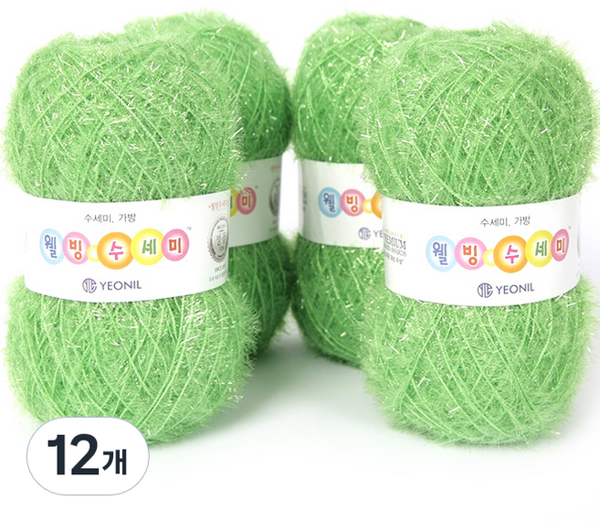 연일섬유 웰빙수세미 실, 87번 루사이드, 12개