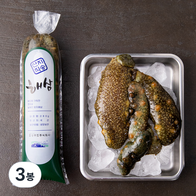 갯마을 남해안 봉지해삼 (냉장), 280g, 3봉