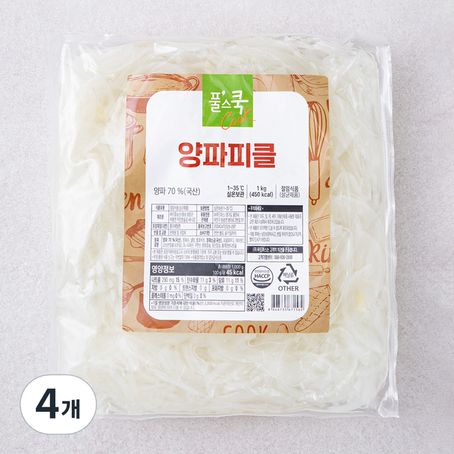 풀스쿡 양파피클, 1kg, 4개