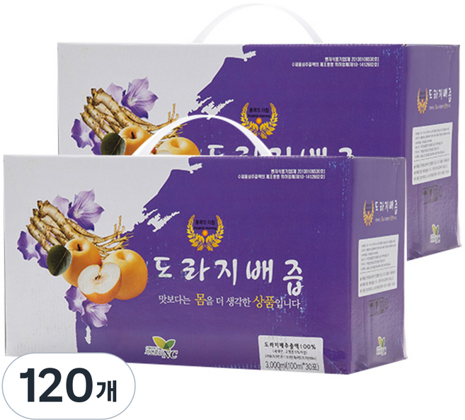 황제의아침 도라지배즙, 100ml, 120개