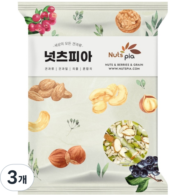 넛츠피아 씨드믹스, 500g, 3개