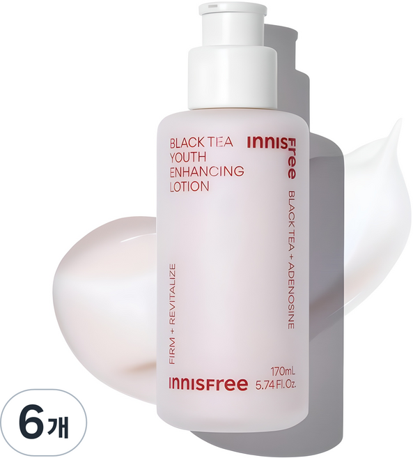 이니스프리 New 블랙티 유스 인핸싱 탄력 로션, 170ml, 6개
