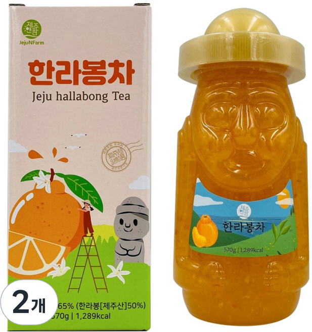 제주앤팜 한라봉차, 2개, 1개입, 570g