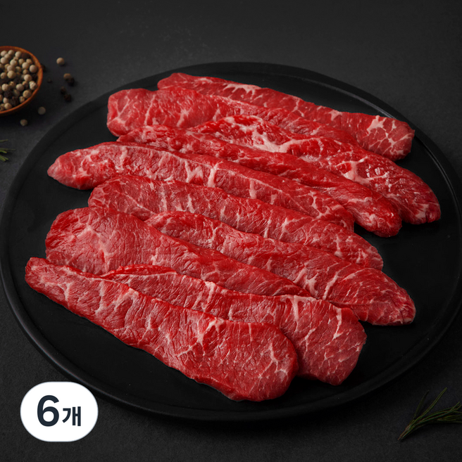 미국산 플랫아이언 구이용 (냉장), 300g, 6개