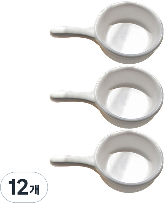 칠린 도자기 후라이팬 소스볼, 화이트, 12개