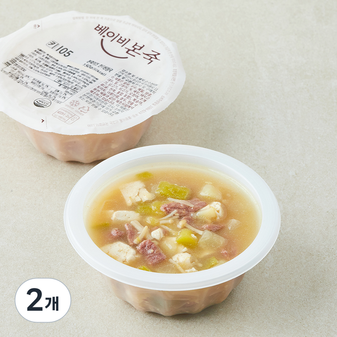 본죽키즈 한우 된장국, 150g, 2개