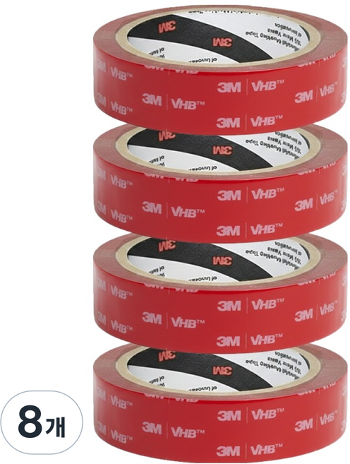 브이에이치비 초강력 다목적 양면테이프 15mm x 3m, 8개