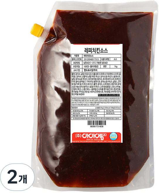 아이엠소스 레피 치킨소스, 1L, 2개