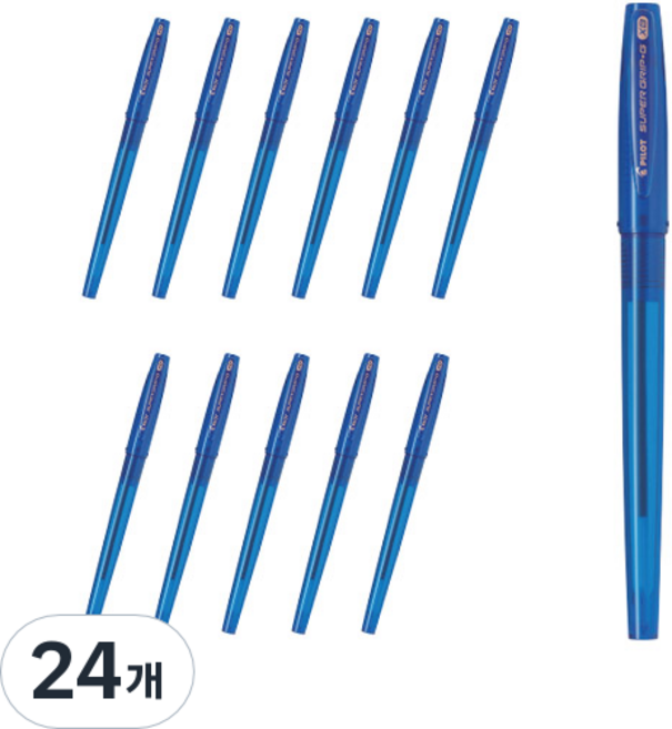 PILOT 百樂 Super Grip G 蓋式油性原子筆 1.6mm BPS-GG-XB, 24個, 藍色