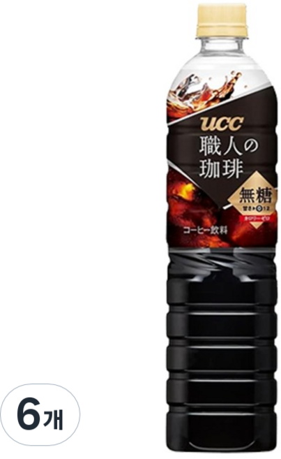 유씨씨 쇼쿠닝 커피 블랙, 900ml, 6개