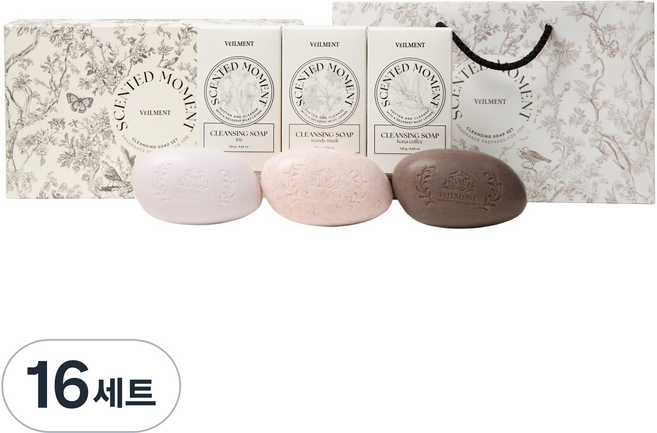 벨먼 베일속에서 피어나는 고풍스러움 센티드 모먼트 프리미엄 클렌징솝 3종 선물세트 + 쇼핑백, 16세트