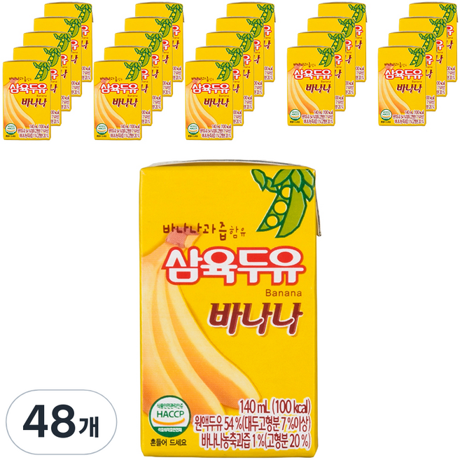 삼육두유 바나나, 140ml, 48개
