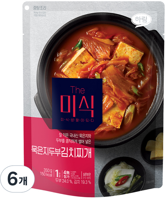 더미식 묵은지두부김치찌개, 350g, 6개