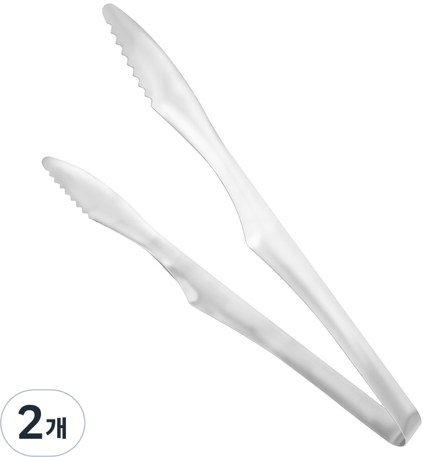 코멧 304 스테인레스 고기 집게 24 cm, 실버, 2개