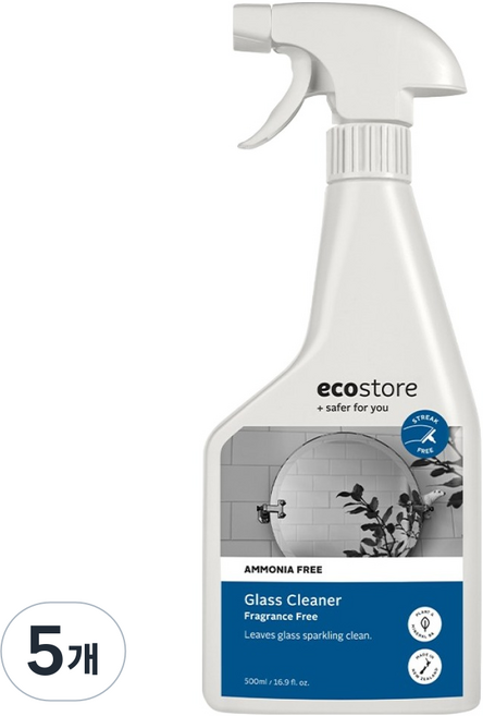 ecostore 宜可誠 玻璃清潔劑, 5個, 500ml