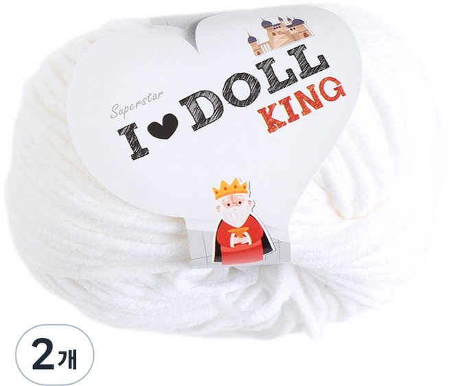 청송뜨개실 아이돌킹 뜨개실, 49 흰색, 2개