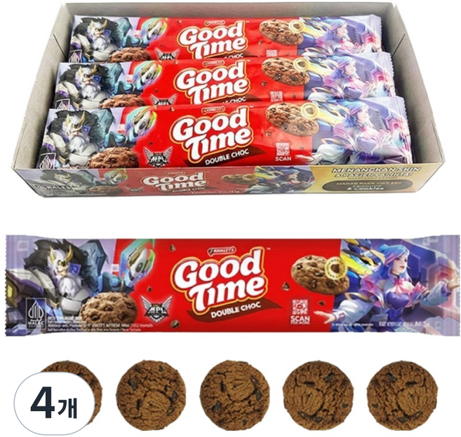 ARNOTT'S 雅樂思 Good Time 雙倍巧克力餅乾 12入, 318g, 4個