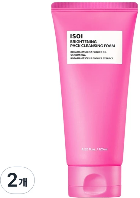 아이소이 브라이트닝 팩 클렌징 폼, 2개, 125ml - 쿠팡