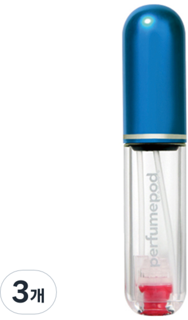 트라발로 퍼퓸팟 퓨어 펌핑식 충전 휴대용 향수공병 5ml, 블루, 3개