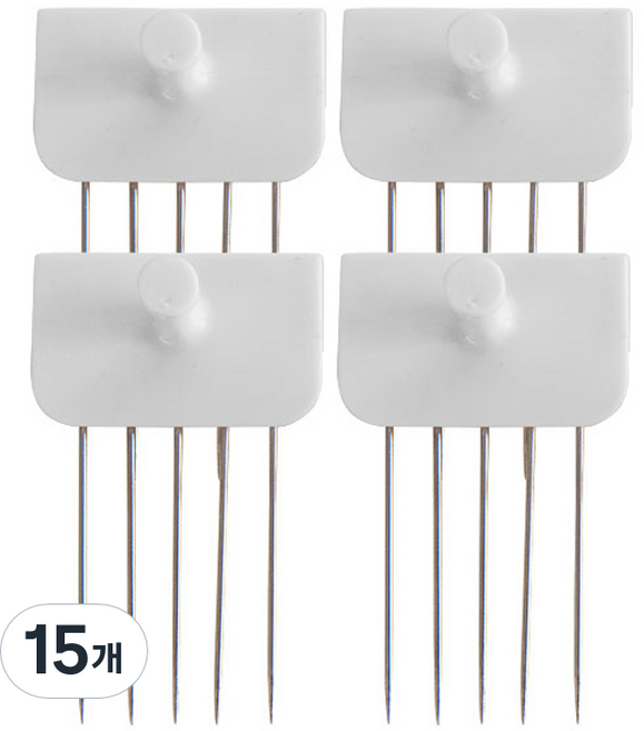 꼭꼬핀 일자형 4p, 화이트, 60개