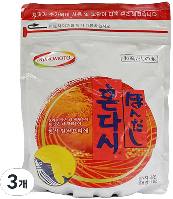아지노모토 혼다시, 1kg, 3개